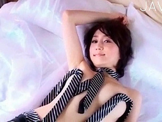 Japanese sweetie fucks her tight pussy and bouncy bottom in Tokyo XXX show.