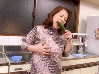 Sex-crazed 70 year old stepmom ravishes younger son for wild fucking